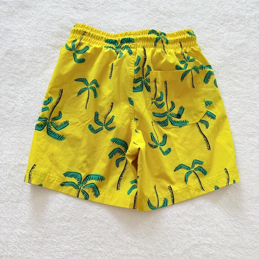 Old Navy Swim Trunks Kids Size L 10-12 Multicolor Shark Palm Tree Ombre 3 Pack